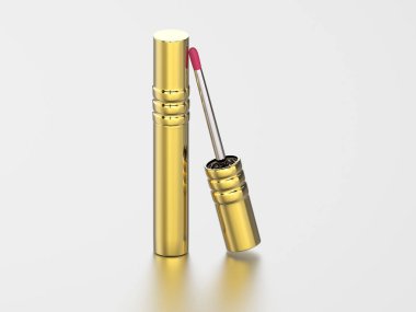3D çizim altın dudak parlatıcısı