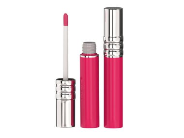 3D resimde iki pembe kırmızı dudak parlatıcısı 