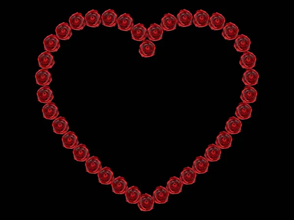 Розовое сердце с 3D иллюстрацией — стоковое фото
