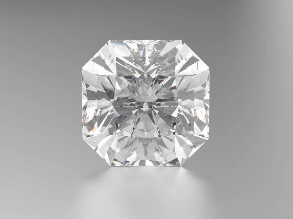 Ilustración 3D diamante con reflexión — Foto de Stock
