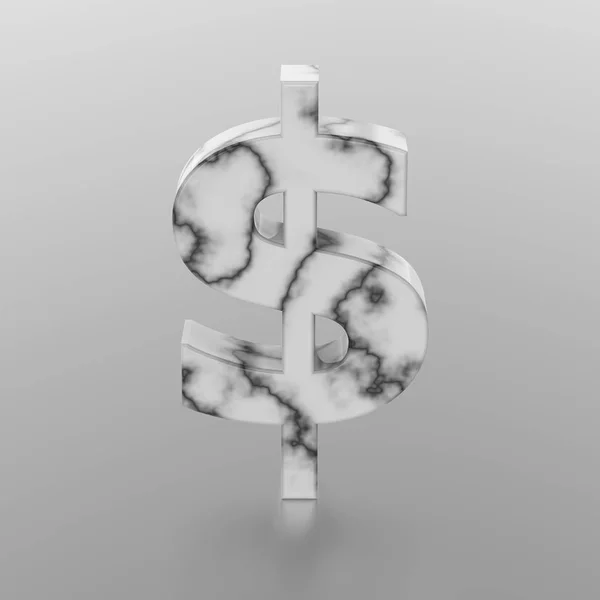 3D ілюстрація мармурового долара — стокове фото