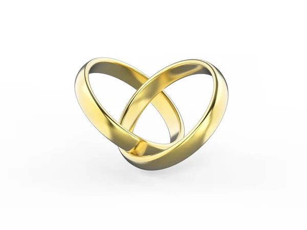 3D ilustração anel de casamento de ouro — Fotografia de Stock