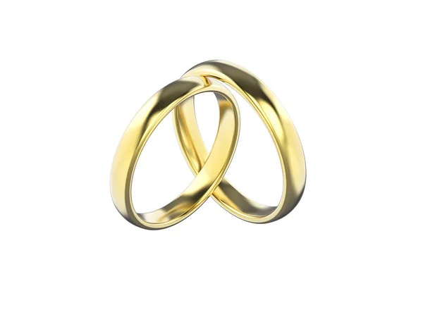3D απεικόνιση χρυσό γαμήλιο δαχτυλίδι — Φωτογραφία Αρχείου