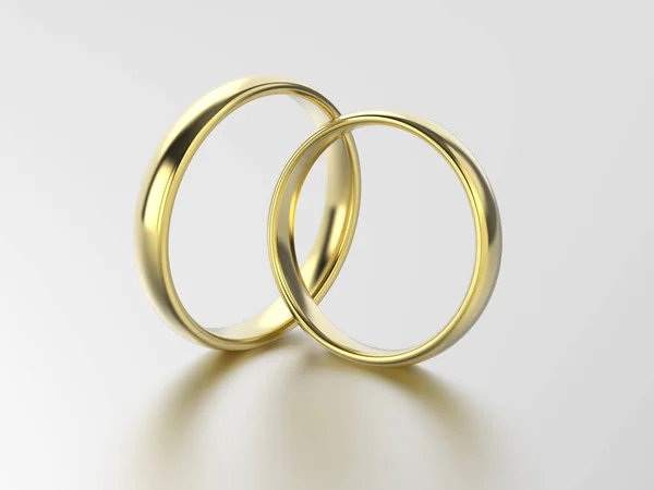 3D illustratie gouden trouwring — Stockfoto
