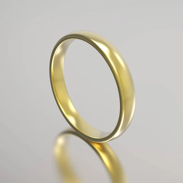 3D illustration gold bröllop ring — Stockfoto