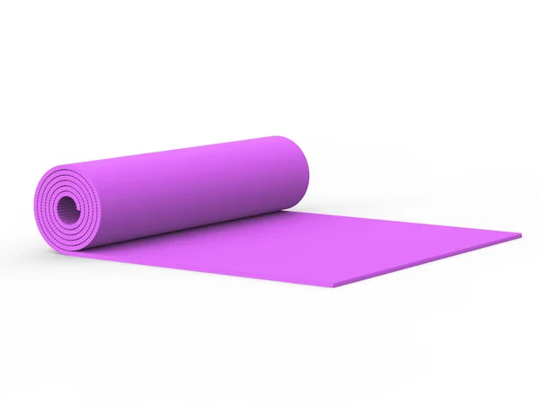 3D çizim pembe yoga mat 