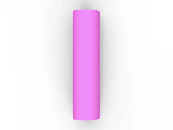 3D ілюстрація рожевий йога килимок — стокове фото