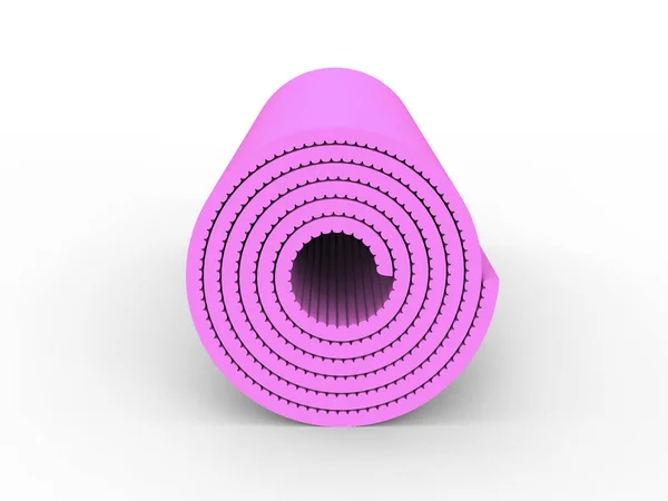 Tapis de yoga rose illustration 3D — Photo