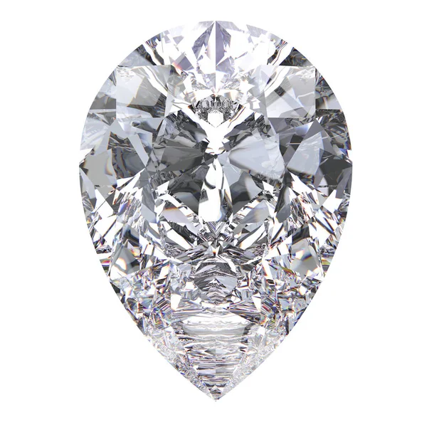 3D ілюстрація грушового алмазного каменю — стокове фото