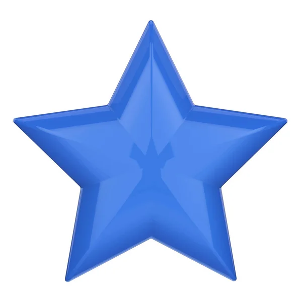 3D obrázek modrá hvězda — Stock fotografie