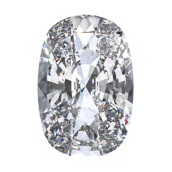 3D illustration cushion diamond stone — Stock Photo, Image