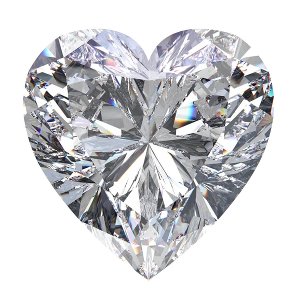 Ilustración 3D corazón diamante piedra — Foto de Stock