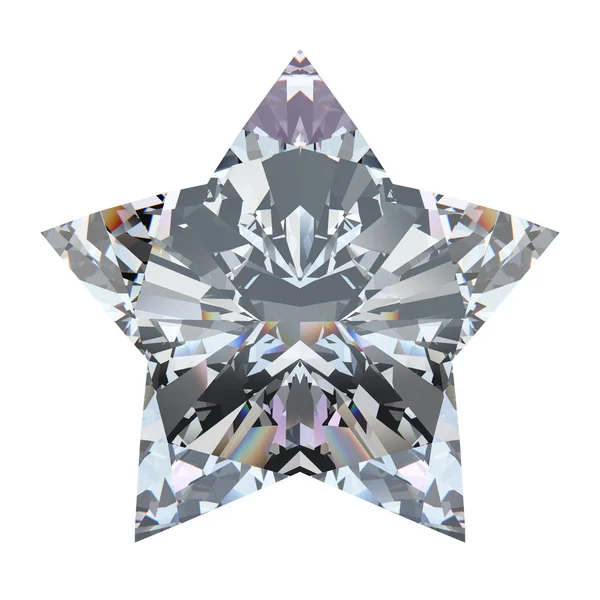 3D diament ilustracja kamień gwiazda — Zdjęcie stockowe