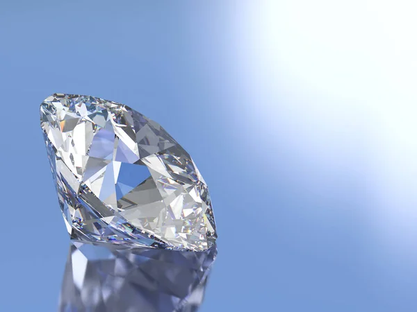 3d 插图 ova 钻石石头 — 图库照片