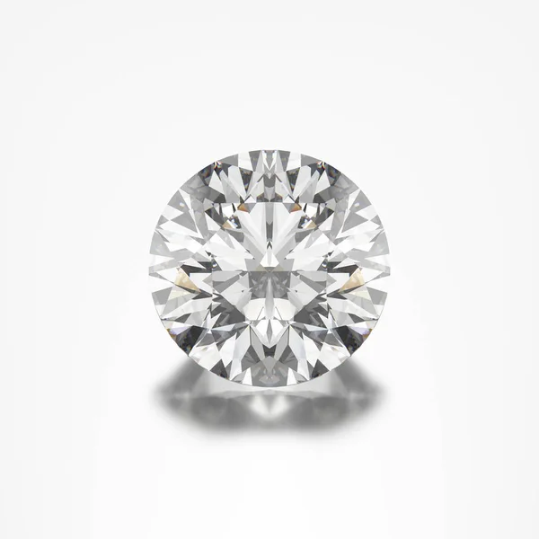 3D çizim closeup yuvarlak elmas ile gri bir arka plan üzerinde 