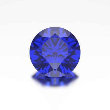 3D çizim closeup safir elmas yansıması ile
