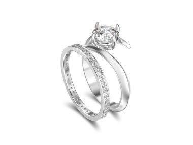 3D illüstrasyon izole beyaz altın veya gümüş şerit kümesi eşleme 