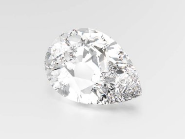 3D çizim armut elmas taş 