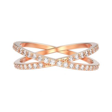 3D illüstrasyon izole gül altın iki shanks elmas yüzükle 