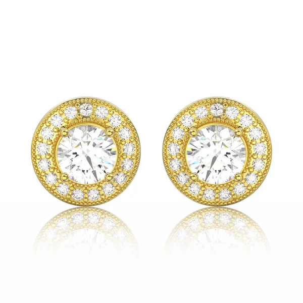 3D resimde iki sarı altın elmas vida yazı Sterlini stu