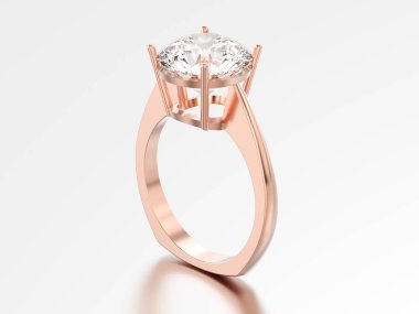 3D çizim gül altın nişan euro tarzı ring diamon ile
