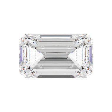 3D illüstrasyon izole zümrüt Pırlanta taş