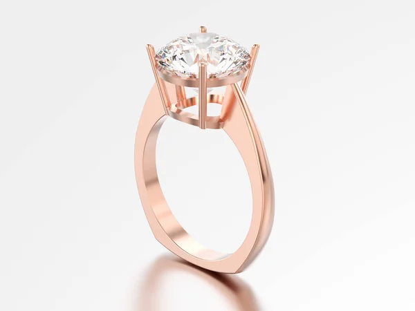 3D-s illusztráció rose gold euro stílusú jegygyűrűt együtt, diamon — Stock Fotó