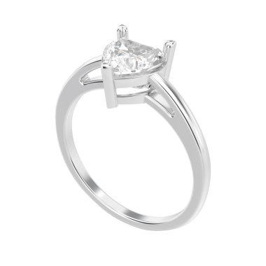 3D illüstrasyon izole beyaz altın veya gümüş nişan yüzük wi