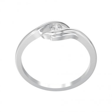 3D illüstrasyon izole beyaz altın veya gümüş nişan illusio