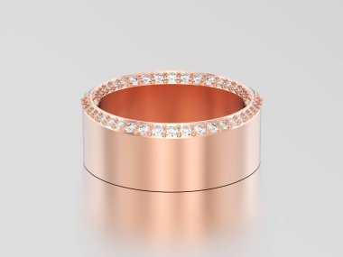 3D çizim gül altın zarif yanılsama dekoratif elmas RI