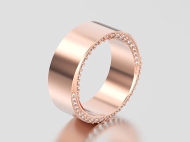 3D çizim gül altın zarif yanılsama dekoratif elmas RI