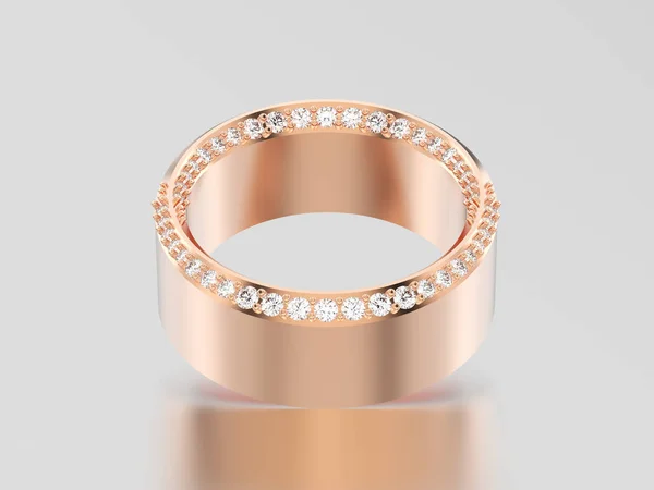 3D-s illusztráció rose gold elegáns illúzió dekoratív gyémánt ri — Stock Fotó