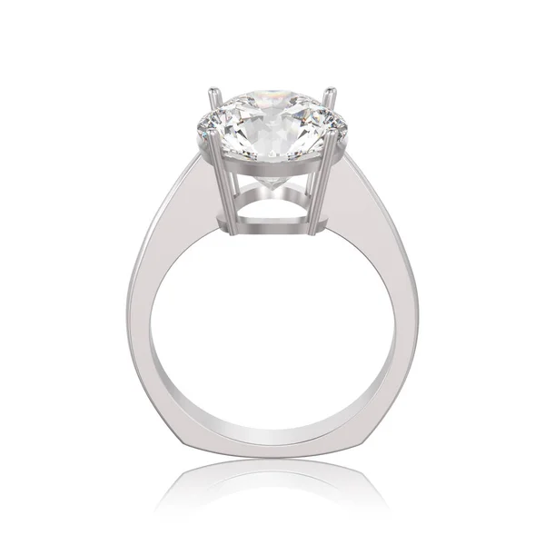 Illustration 3D engagement isolé or blanc ou argent euro st — Photo