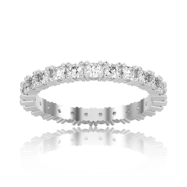 3D illüstrasyon izole beyaz altın veya gümüş sonsuza kadar grup diam