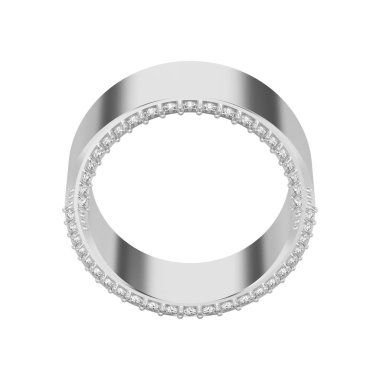 3D illüstrasyon izole beyaz altın veya gümüş zarif yanılsama d