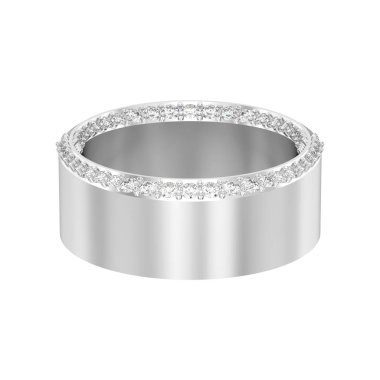 3D illüstrasyon izole beyaz altın veya gümüş zarif yanılsama d