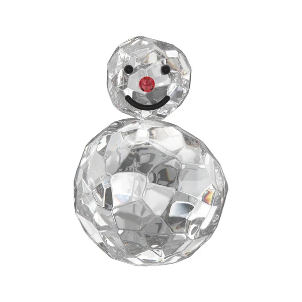 3 d イラストのダイヤモンドや氷の雪だるま — ストック写真
