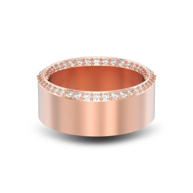 3D illüstrasyon izole gül altın zarif yanılsama dekoratif d