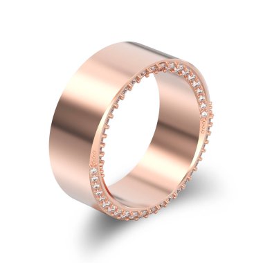 3D illüstrasyon izole gül altın zarif yanılsama dekoratif d