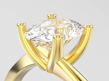 3D çizim yakın sarı altın nişan yanılsama Bükülü