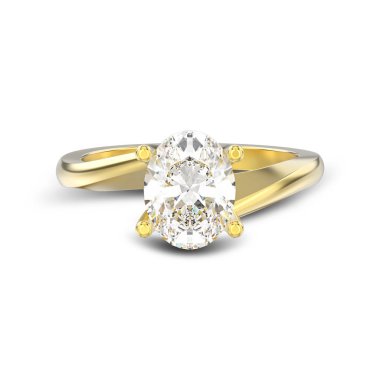 3d illüstrasyon izole sarı altın nişan yanılsama bükülmüş