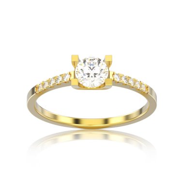 şekli kesme 3d illüstrasyon izole sarı altın nişan yuvarlak 