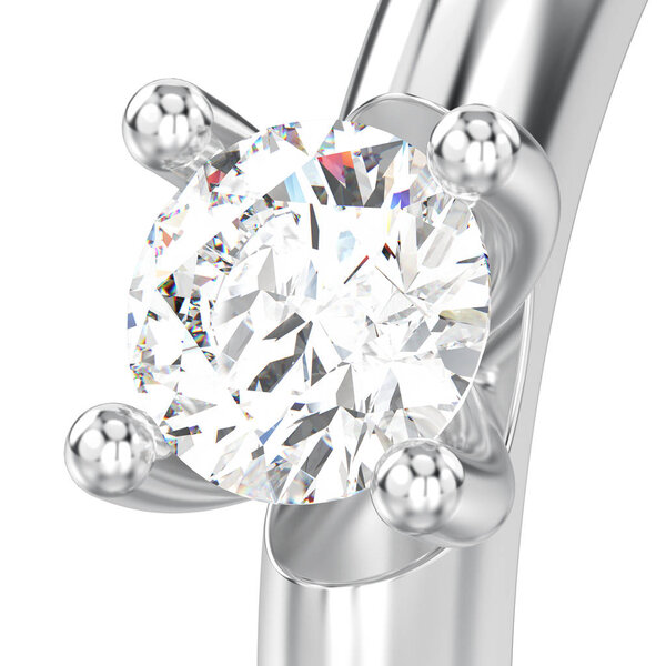 3D illustration isolated close up white gold or silver tradition