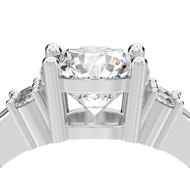 3d illüstrasyon izole kapatmak yukarıya beyaz altın ya da gümüş decorativ