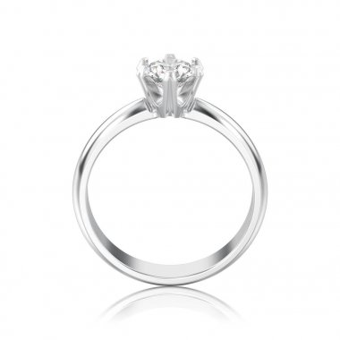 3D illüstrasyon izole beyaz altın veya gümüş geleneksel solita