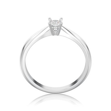 3D illüstrasyon izole beyaz altın veya gümüş geleneksel solita