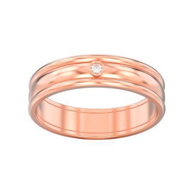 3d illüstrasyon izole gül altın düğün çiftler eşleştirme 