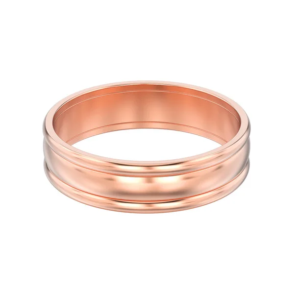 3D-s illusztráció elszigetelt rose gold egyező párok Karikagyűrű — Stock Fotó