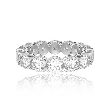 3D illüstrasyon izole beyaz altın veya gümüş sonsuza kadar grup diam