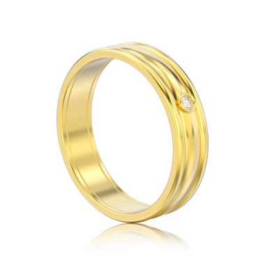 3D illüstrasyon izole sarı altın eşleşen RI düğün çiftler